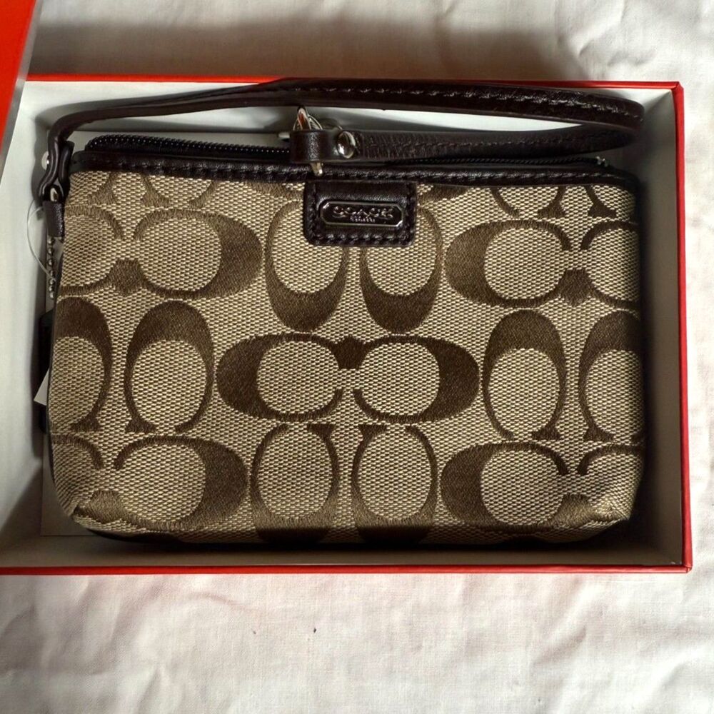 Coach Signature Wristlet – Classic Monogram Style